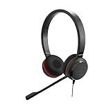 Jabra Evolve 30 MS Stereo-Headset - von Microsoft zertifizierter Kopfhörer für VoIP-Softphone mit...