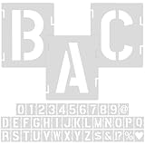 SOLUSTRE Sprühschablonen Satz aus PET Wiederverwendbare Selbstgemacht Alphabetschablonen mit Zahlen...