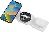 Callstel Docking Station: 3in1-Ladestation für iPhone, AirPods, Apple Watch, MagSafe-kompatibel...