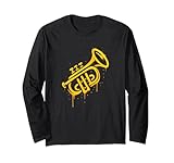 Trompeten-Graffiti-Musik-Kunstwerk Langarmshirt