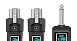 Drahtloses XLR Mikrofon Sender Empfänger, 2.4GHz 1 zu 2 UHF Kabelloses Sender/Empfänger für...