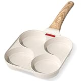 YASHE 4-Loch Pfanne für Pfannkuchen, Antihaft-Bratpfanne für Spiegeleier, Robuste Aluminium-Pfanne...