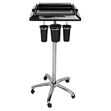Verstellbarer Salon-Tablettwagen mit Werkzeughaltern, mobiler Trolley für Haarstyling, perfekt für...