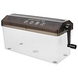 NIYANGLE Manueller Aktenvernichter Papierstreifen Schredder PP Stahl Kompakt für Zuhause Büro...