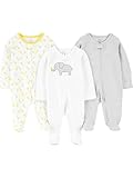 Simple Joys by Carter's Unisex Baby 3-Pack Neutral Sleep and Play Kleinkindschläfer, Hellgrau...