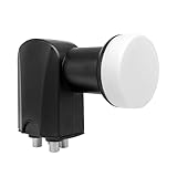 GALLUNOPTIMAL Quattro LNB Ø40 mm – 0,1 dB, hoher Gewinn, für Multischalter, 4×F mit...