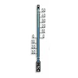 TFA Dostmann Analoges Außenthermometer, wetterfest, freistehende Gradzahlen, Schwarz, (L) 34 x (B)...