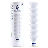 flintronic Badmintonbälle, 6 Pcs Nylon Federbälle, Badminton Bälle mit Hoher Stabilität und...