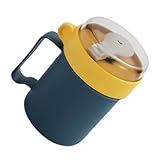 OSALADI Mikrowellengeeigneter Müslibecher 500 ml aus Bpa Freiem PP mit Deckel und Löffel Tragbare...