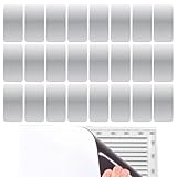Metallische Halterung für Magnethalterung, metallisch selbstklebend für Magnete | 2,36 x 1,18 Zoll...
