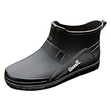 Generisch Gummistiefel Herren Rutschfeste Halbhoch Wasserdicht Gummistiefel Gummistiefeletten...