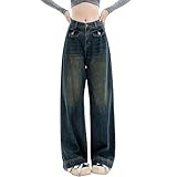 Kobilee Schlagjeans Damen - y2k Aesthetic Baggy Weites Bein Jeans Straight Leg Bootcut Hosen...