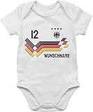 Baby Body Junge Mädchen - Fussball EM 2024 Fanartikel - Trikot mit anpassbarem Namen und...