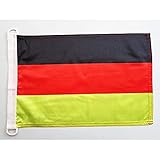 AZ FLAG BOOTFLAGGE Deutschland 45x30cm - DEUTSCHE BOOTSFAHNE 30 x 45 cm Marine flaggen Top Qualität