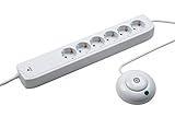 Meister Steckdosenleiste 6-fach - 2 m Kabel - weiß - Kunststoffleitung - IP20 Innenbereich -...
