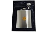 WC69 Victoria Half Sovereign Royal Arms Flachmann aus englischem Zinn auf einem 170 ml...