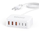 100W GaN USB C Ladestation mit 6 Anschlüssen, W