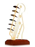 CoolGift Mart Light Up Gitarren-Pick-Halter, Acryl E-Gitarre Kopfplatte geformt Pick-Halter mit...