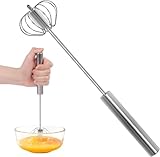 Halbautomatischer Schneebesen, Hand-Schneebesen Werkzeug, Edelstahl-Eierschlägel,...