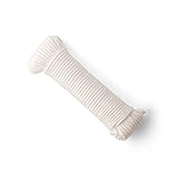 SNURO Nylon Seil (4mm, 20M, weiß) - Paracord Schnurr mit starkem Nylon Material - Reißfeste...