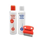 Ingrubar Läuseshampoo Laus&Nissenfrei 2x150ml Lotion & Pflegeshampoo - Läusemittel & Läusekamm...
