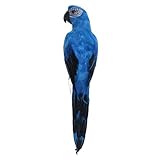 Sharplace 45 cm Handgefertigte Papageienfigur mit Federn, Ozeanische Deko für Zuhause und Garten,...