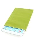 Ruilogod Samt Vertikale Beutel Sleeve Bag Case für Tablet Notebook 7-Zoll-Grün