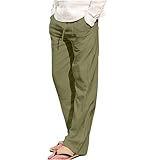 Herren Leinenhose Blitzangebote des Tages Leinenhose Herren Casual Einfarbig Jogginghose Sommer...