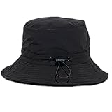 LANLYLGQ Fischerhut Wasserdicht Sonnenhut Schnell Trocken Bucket Hut Regenhut Unisex Herren Damen...