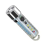 Generisch LED Schlüsselanhänger Lampe - 6 Modi Ultrabright Kleine Taschenlampe mit Schlüsselring...