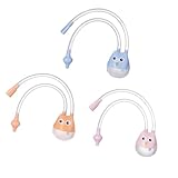HAMPPLIES 3 Stück Nasensauger aus Weichem Silikon und Sicherer und Abnehmbarer Nasenschleim...