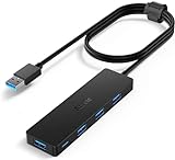 Aceele USB Hub 3.0 mit verlängertem 120cm Kabel, Ultra dünn USB Hub auf 4 USB 3.0 verlängerung,...