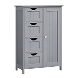 VASAGLE Badezimmerschrank, schmaler Badschrank, Beistellschrank, Kommode, mit 4 Schubladen,...