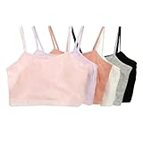 XIGAWAY Mädchen Erster BH - 95% Baumwolle Gepolsterter Trainings-BH Cami für Tweens 9-13...