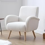 chairus Kunstfell Loungesessel Ohrensessel für Wohnzimmer Polstersessel Einzelsofa für...