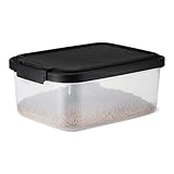 Amazon Basics Tierfutterbehälter für, 4.5 kg,Transparent und Schwarz