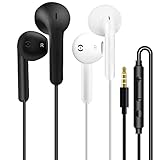 2 Pack kopfhörer In Ear Kopfhörer mit Kabel Ohrhörer mit Mikrofon und Lautstärkeregler Headset...
