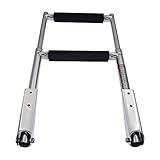 KAOLALI Teleskop-Leiter Bootsleiter, Edelstahl Badeleiter Boot 2 Stufen, Zusammenklappbar...