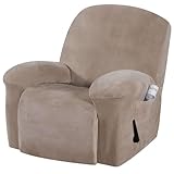 Sofabezug Couch Überzug 1 Seat Samt Stretchhusse Relaxsessel Bezug Anti-Rutsch Sofa...
