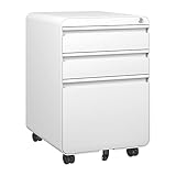 Dripex Metall Rollcontainer Stahl Rollcontainer mit 2 Schubladen und Hängeregistratur...