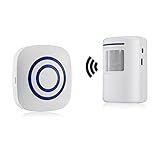 Durchgangsalarm, HommyFine Ladenglocke Funkalarmanlage mit Bewegungsmelder Zutrittsmelder...