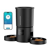 Futterautomat Katze 2 Näpfe mit APP: 5L Automatischer Futterspender mit 2.4G WiFi Timer für...