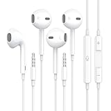 Apple Ohrhörer mit Kabel, 3,5-mm-Kopfhörer mit Mikrofon, MFi-zertifiziert, Lautstärkeregler,...