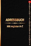 Adressbuch: adressbuch mit register a-z, Adressbuch Zum Eintragen für bis zu 300 Einträge |...