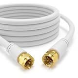CLANDRAS SAT Kabel 25m - 135 dB 4-fach geschirmt – Koaxial Verlängerungskabel mit vormontierten...