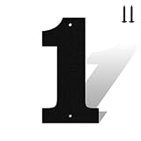 7,6 cm große, mattschwarze, rostfreie Hausnummern-Buchstaben, robuste Metall-Adressnummern für...