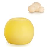 Schlaraffenland LED Kerze BOLA klein | 11,5x10 cm | creme | Echtwachs | LED Kerzen | Flackernde...