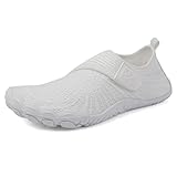 HiGropcore Herren Barfußschuhe Damen Sommer Wasserschuhe Damen Breite Zehenbox Atmungsaktiv...