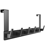 Türgarderobe mit 6 Haken - Türhaken Zum Einhängen - Kleiderhaken Tür für Badezimmer...