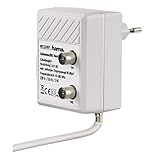 Hama 00122497 Antennen-Zweigeräteverstärker (2-Port, 2X 12dB) weiß